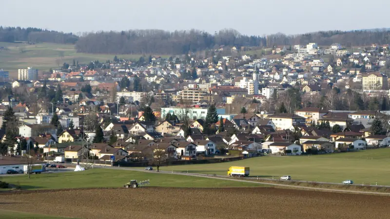Aussicht über Wohlen AG und das Freiamt